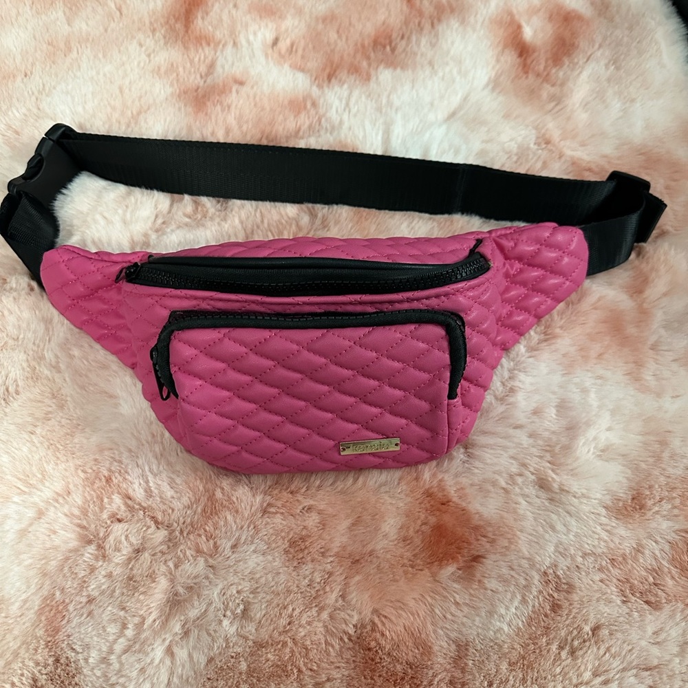 Kensie Pink Quilted Fanny Pack Belt Bag